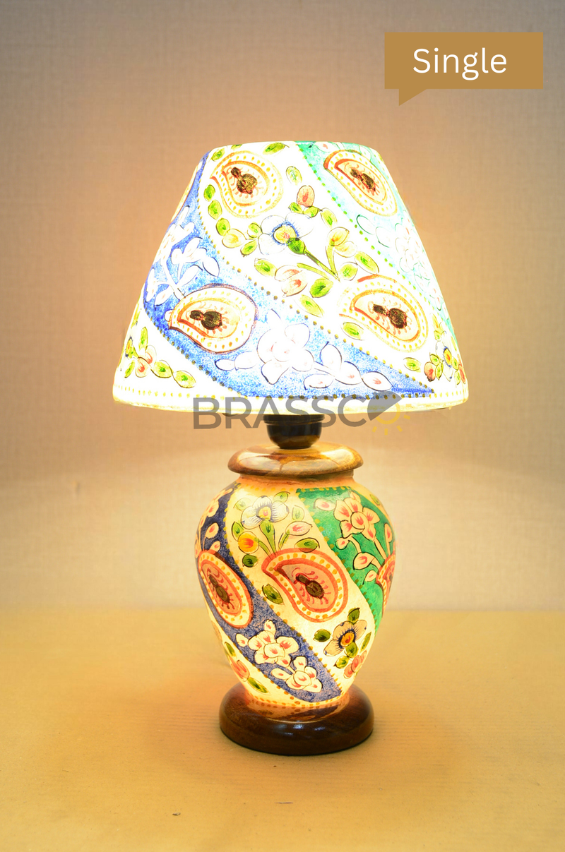 BR'camel skin lamp and shade small