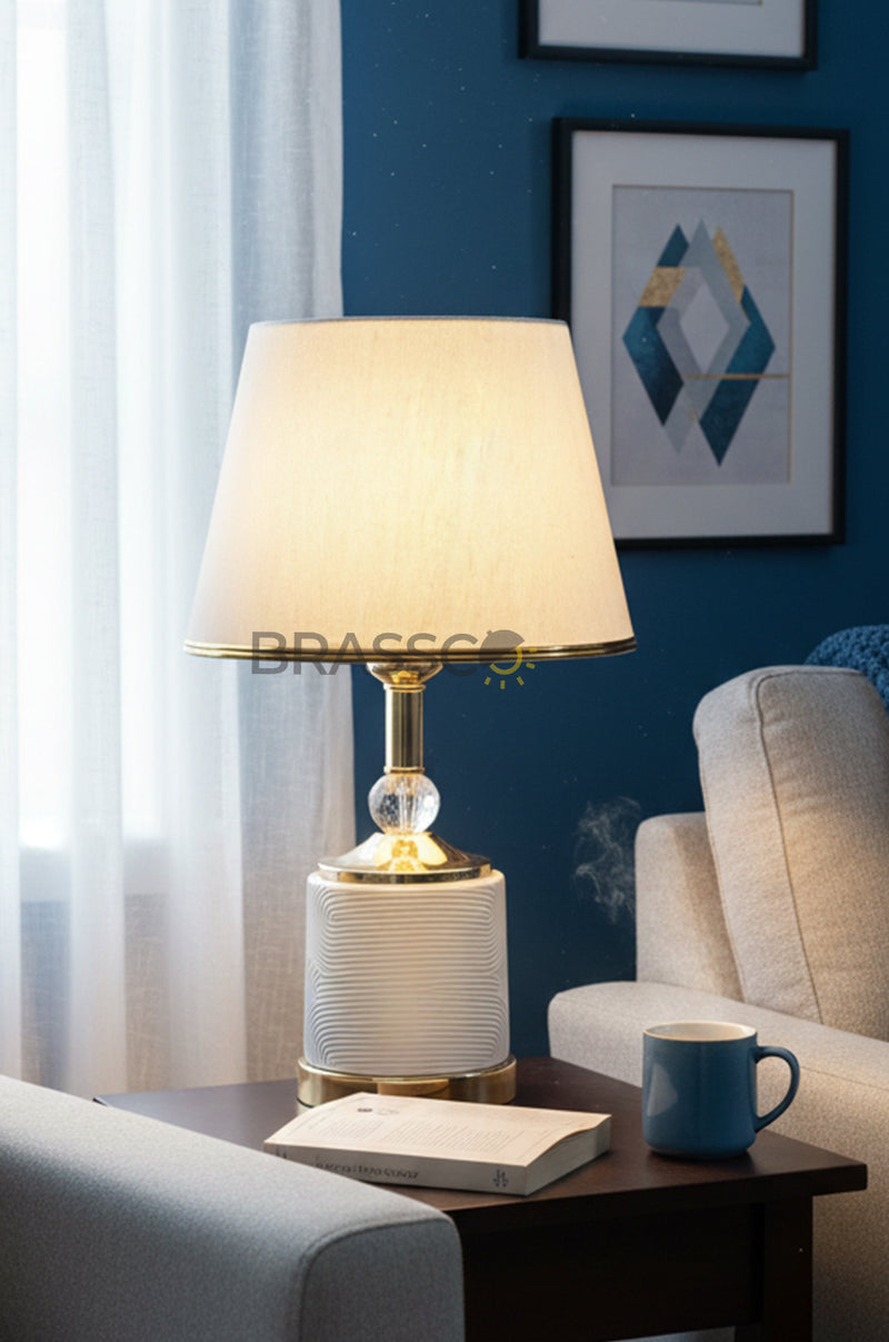 BRC' ceramic white FG (Table Lamp)(Pair)