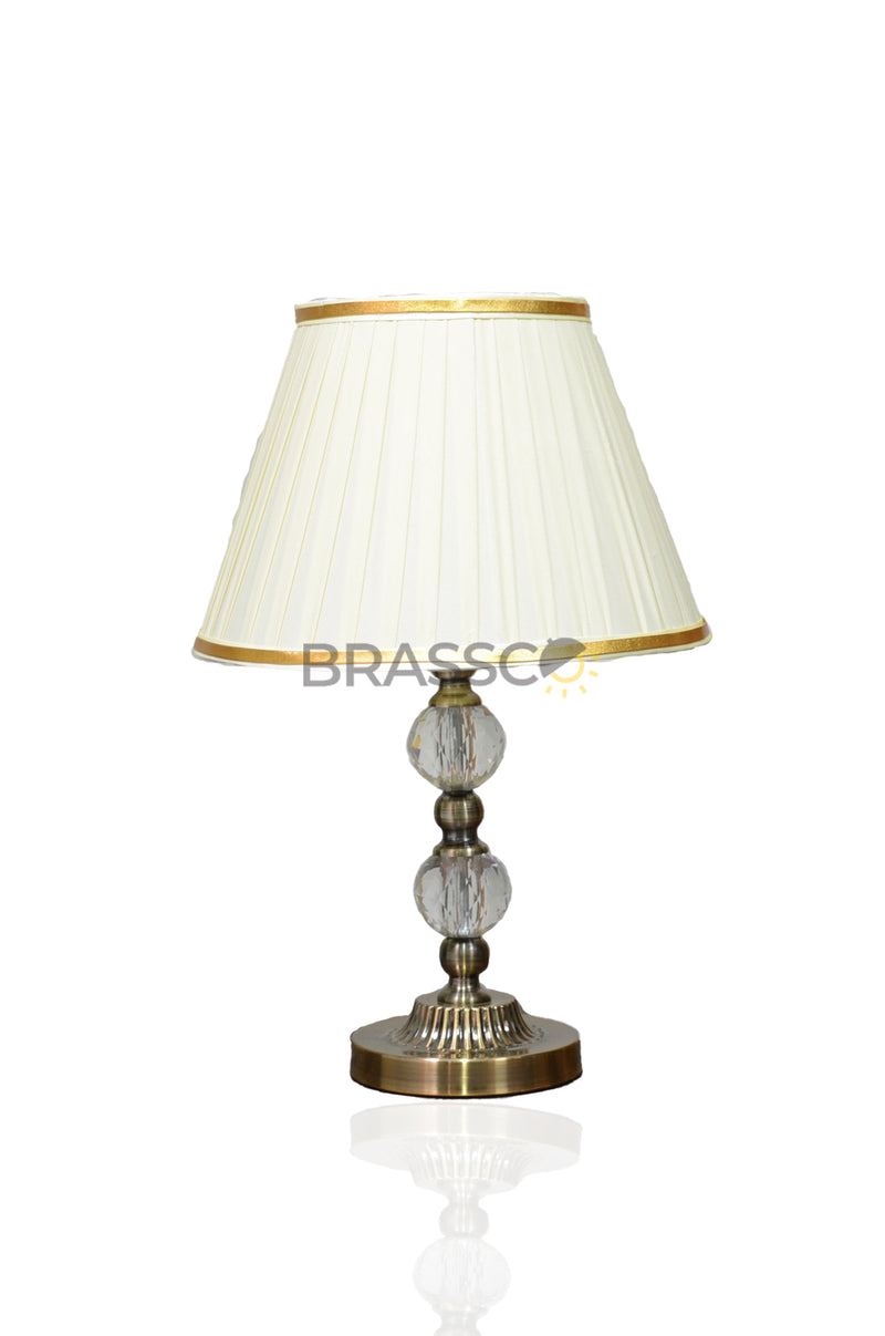 BR` Crystal Med 2 ball (Pair)(Table Lamp)