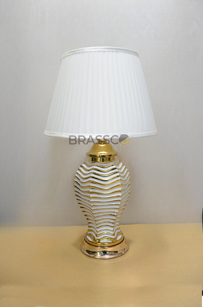 BR` White & Gold candy lamp (Pair)(Table Lamp)