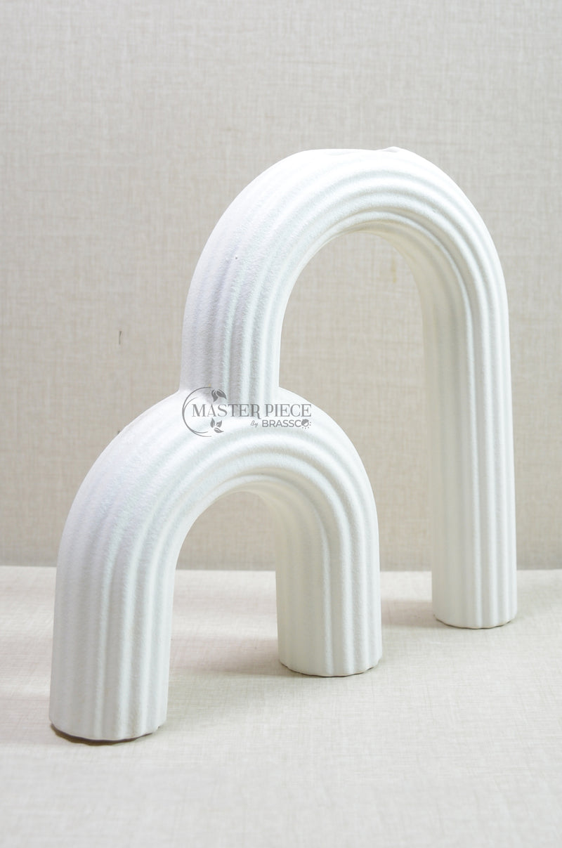Decor ceramic vase Med white (Interior Decor)(Pair)(single)