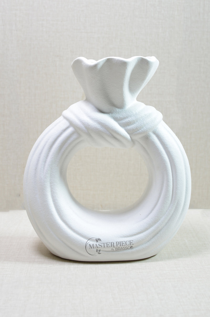 NT' Decor ceramic vase Med white (Interior Decor)(Pair)(single)