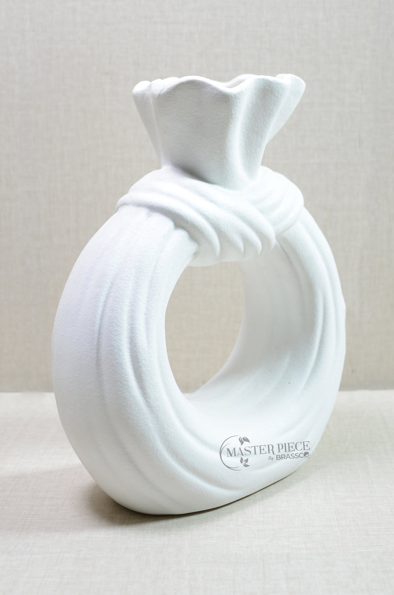 NT' Decor ceramic vase Med white (Interior Decor)(Pair)(single)