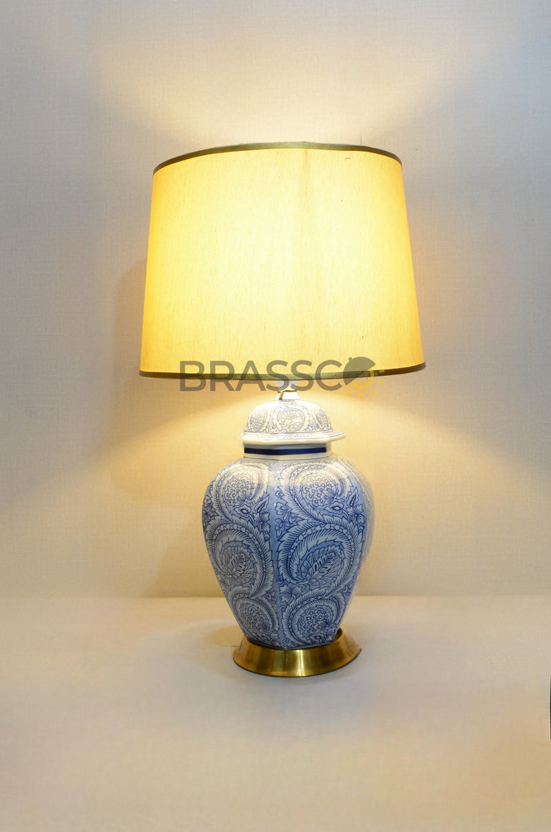 BRC` BLUE POTTERY CANDY 14 (Table Lamp)(Pair)