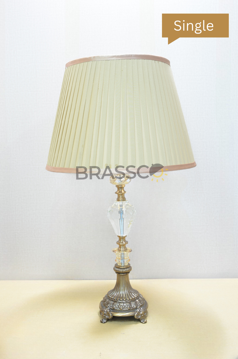 br` crystal metal carved (Table Lamp)(single)