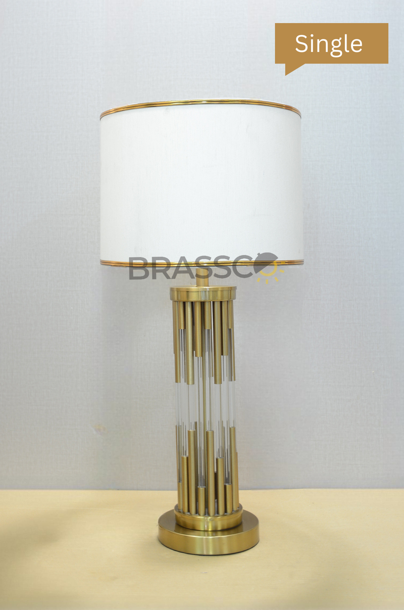 Crystal and metal rod lamp (Table Lamp)(Single)