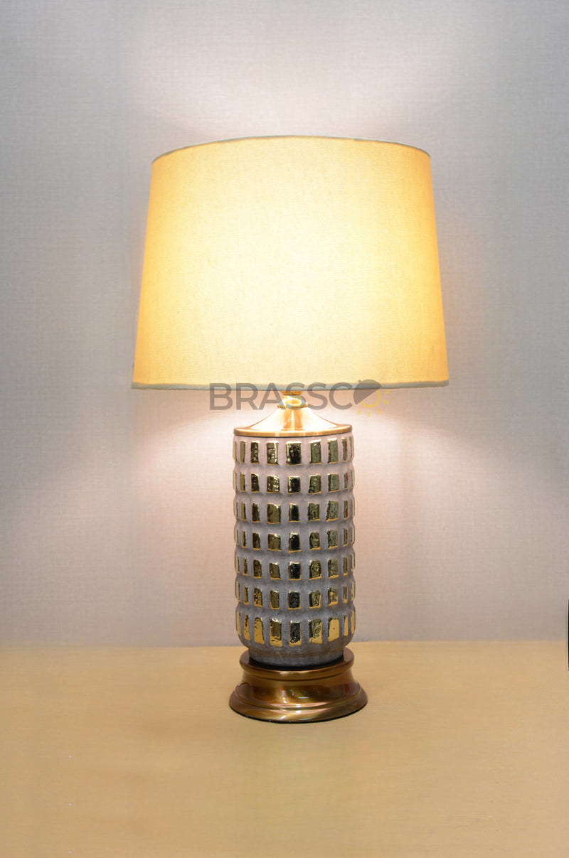 BR` Golden & gray candy lamp GB (Pair)(Table Lamp)