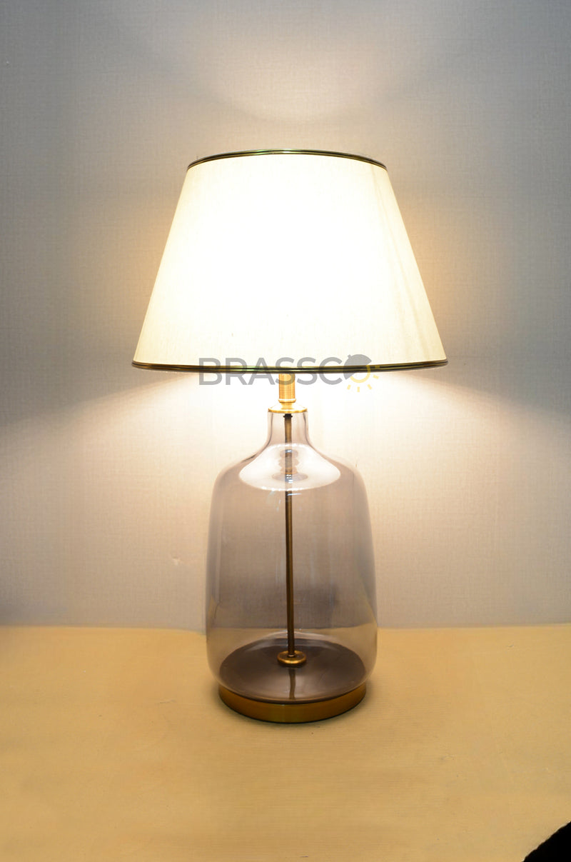 BR` Teal Glass Lamp GB (Pair)(Table Lamp)