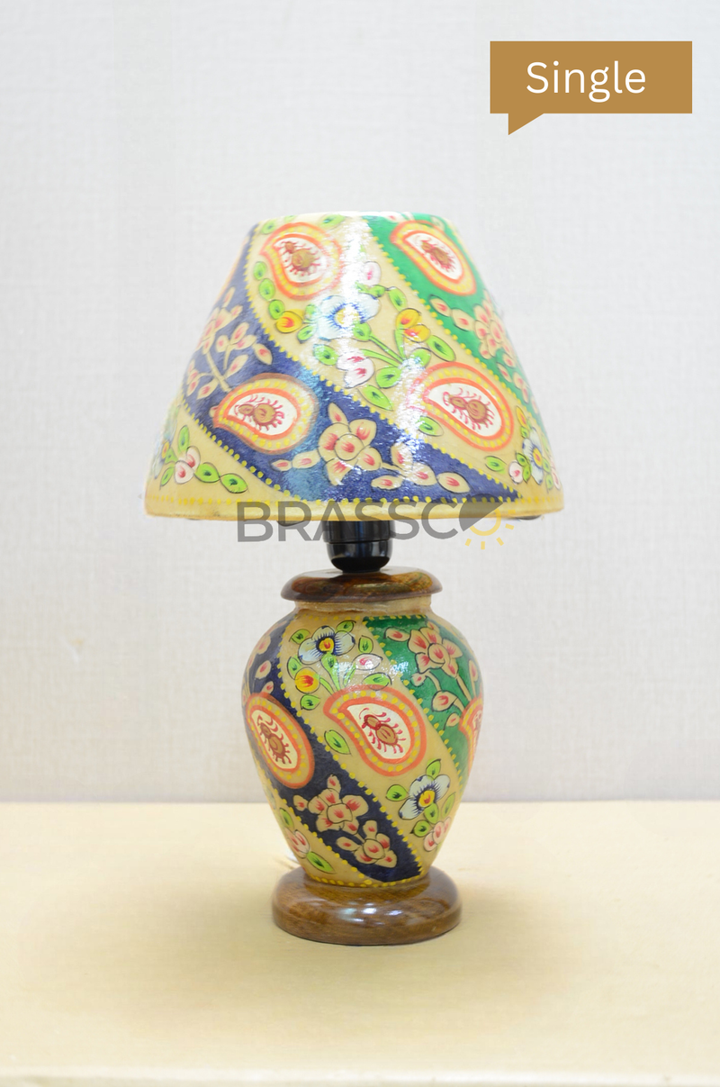 BR'camel skin lamp and shade small