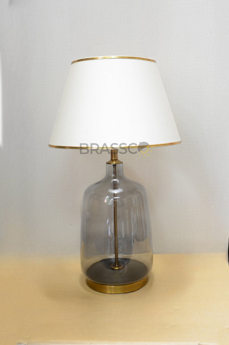 BR` Teal Glass Lamp GB (Pair)(Table Lamp)