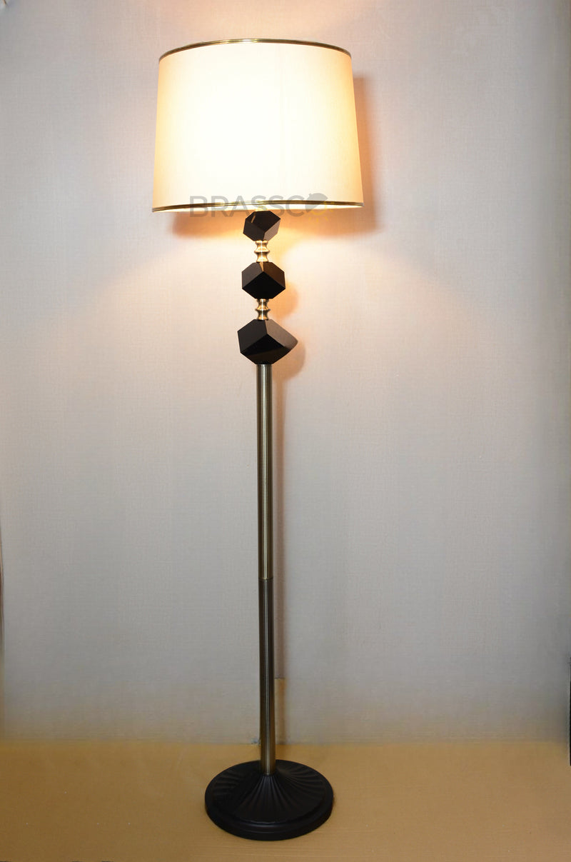 BR` 3 black crystal floor lamp AB (Single)(Floor Lamp)