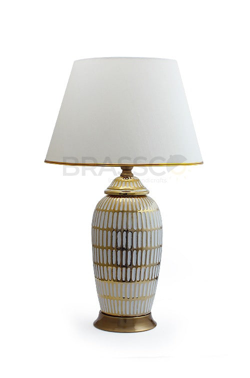 NIG TARKISH WHITE/GOLD(PAIR)(TABLE LAMP)