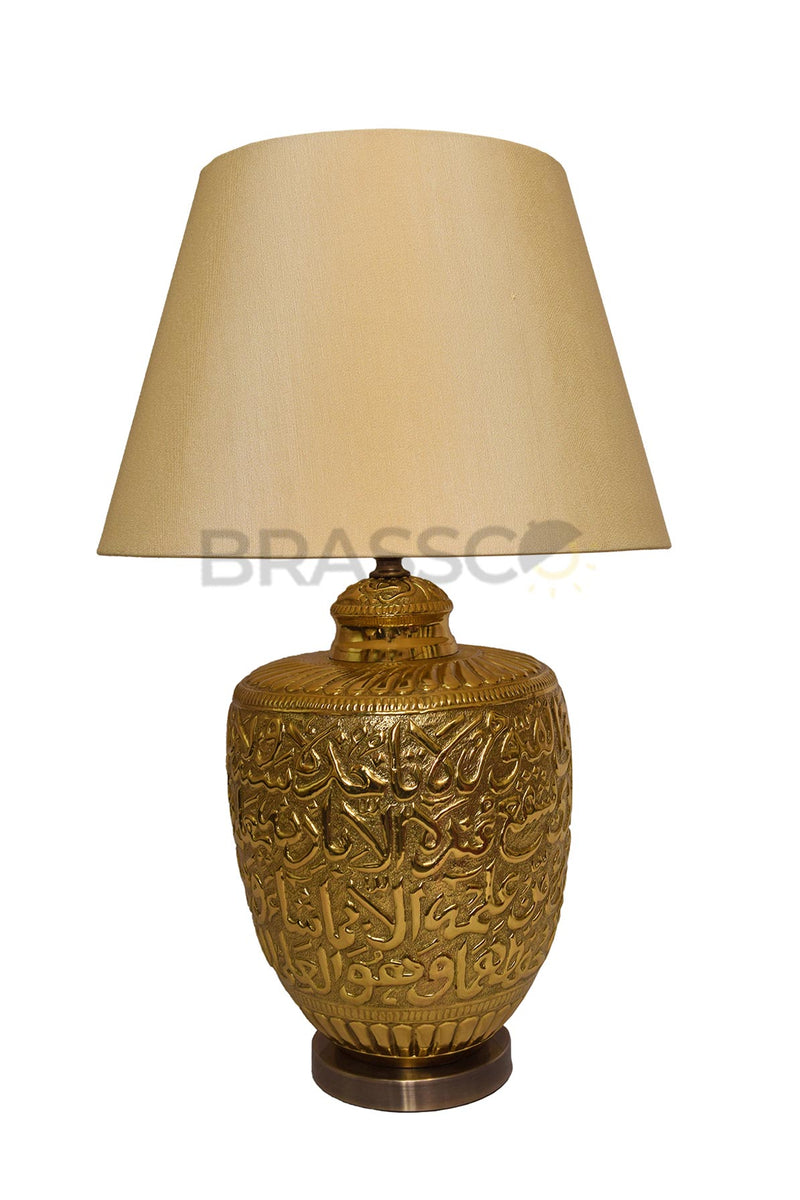 BRASS (AYATUL KURSI) MAR`TABAN XL (PAIR)(TABLE LAMP)