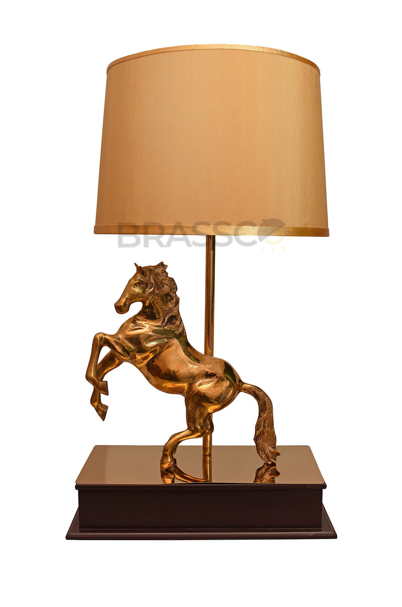 BRASS HOURSE (PAIR)(TABLE LAMP)